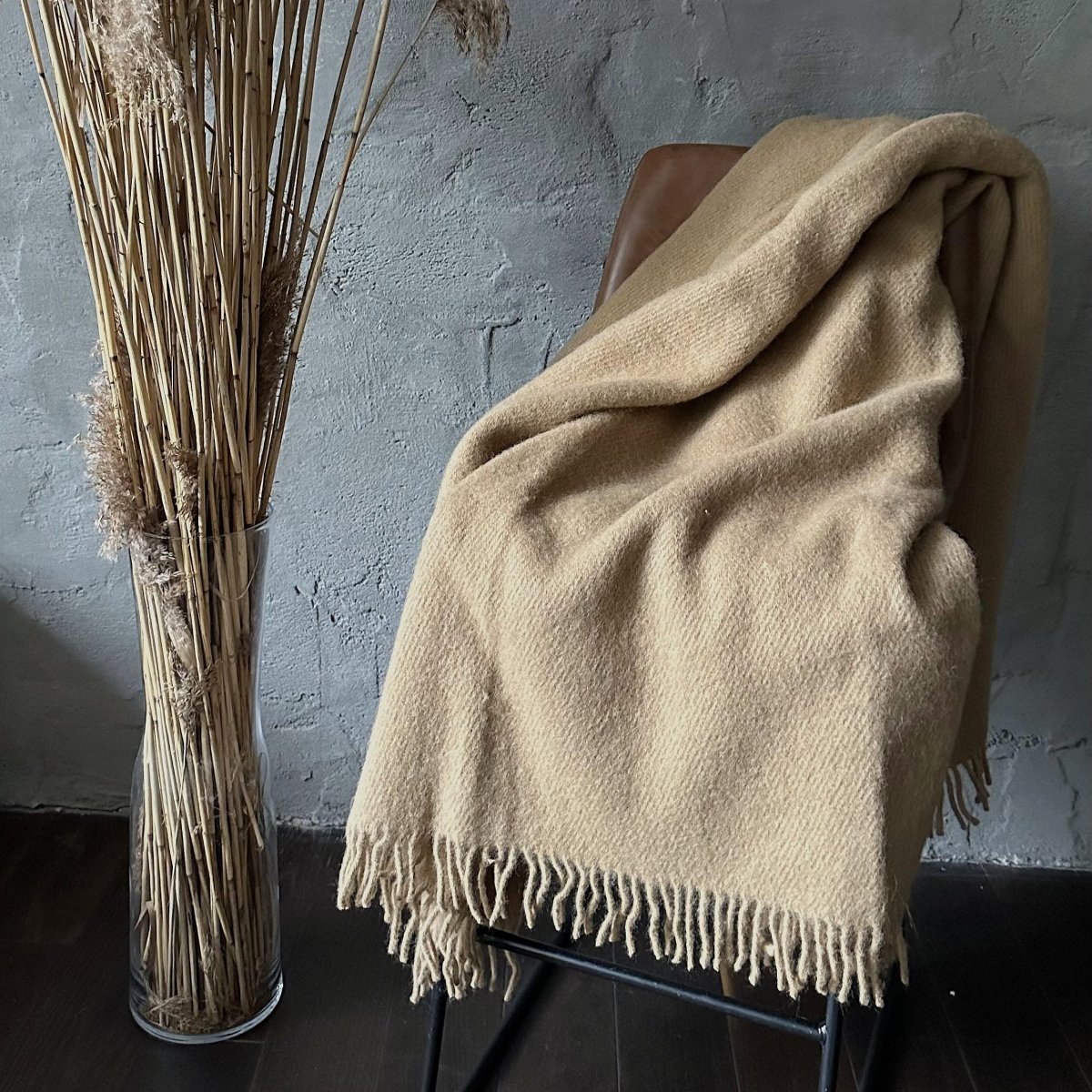 100% New Zealand Wool Blanket - Earthy - Harmonia Linens