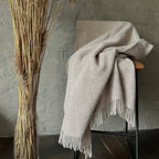 100% New Zealand Wool Blanket - Light gray - Harmonia Linens