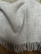 100% New Zealand Wool Blanket - Light gray - Harmonia Linens
