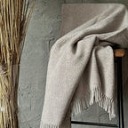 100% New Zealand Wool Blanket - Light gray - Harmonia Linens