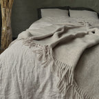 100% New Zealand Wool Blanket - Light gray - Harmonia Linens