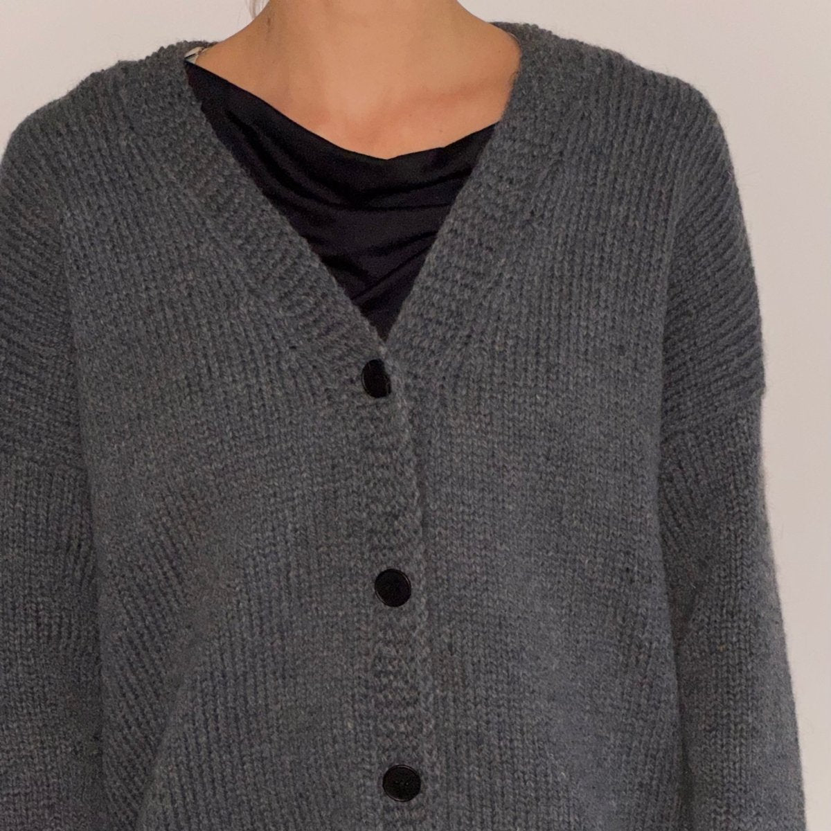100% Wool Cardigan - Twilight Color - Harmonia Linens