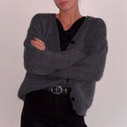 100% Wool Cardigan - Twilight Color - Harmonia Linens