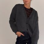 100% Wool Cardigan - Twilight Color - Harmonia Linens