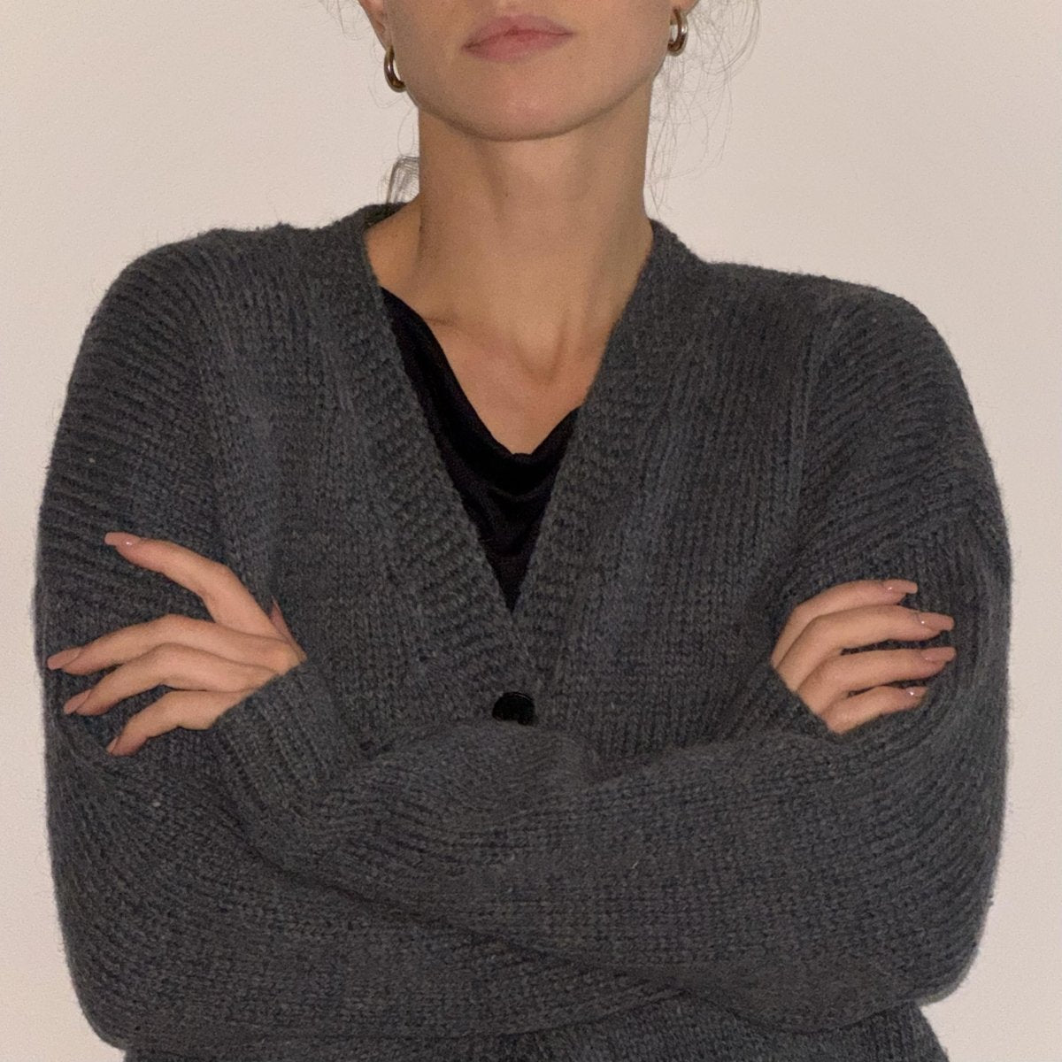 100% Wool Cardigan - Twilight Color - Harmonia Linens