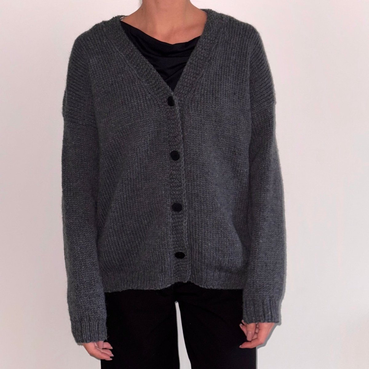100% Wool Cardigan - Twilight Color - Harmonia Linens