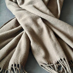 100% Wool Scarf – Earth Brown - Harmonia Linens