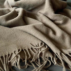 100% Wool Scarf – Earth Brown - Harmonia Linens