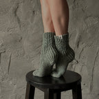 100% Wool Socks - Moss Green - Harmonia Linens