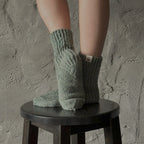 100% Wool Socks - Moss Green - Harmonia Linens
