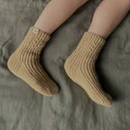 100% Wool Socks - Sand Color - Harmonia Linens