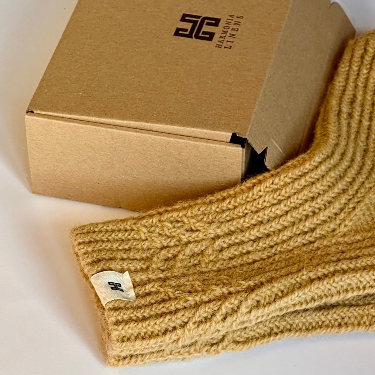 100% Wool Socks - Sand - Harmonia Linens