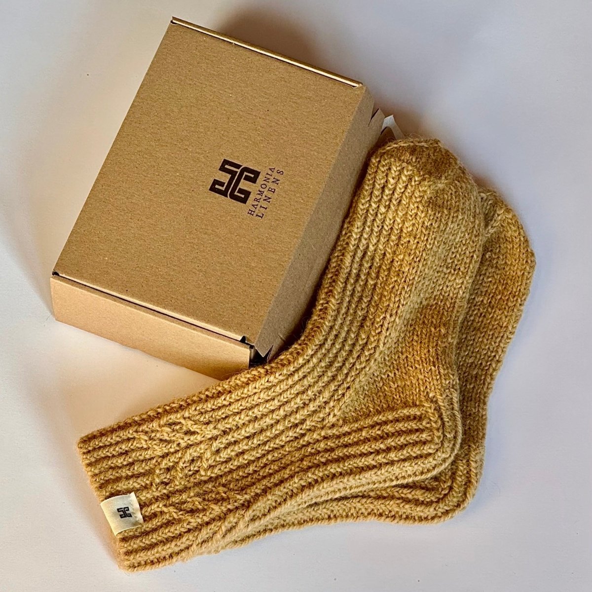 100% Wool Socks - Sand - Harmonia Linens
