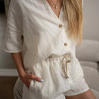 Linen Loungewear – white