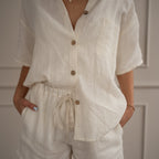 Linen Loungewear – white