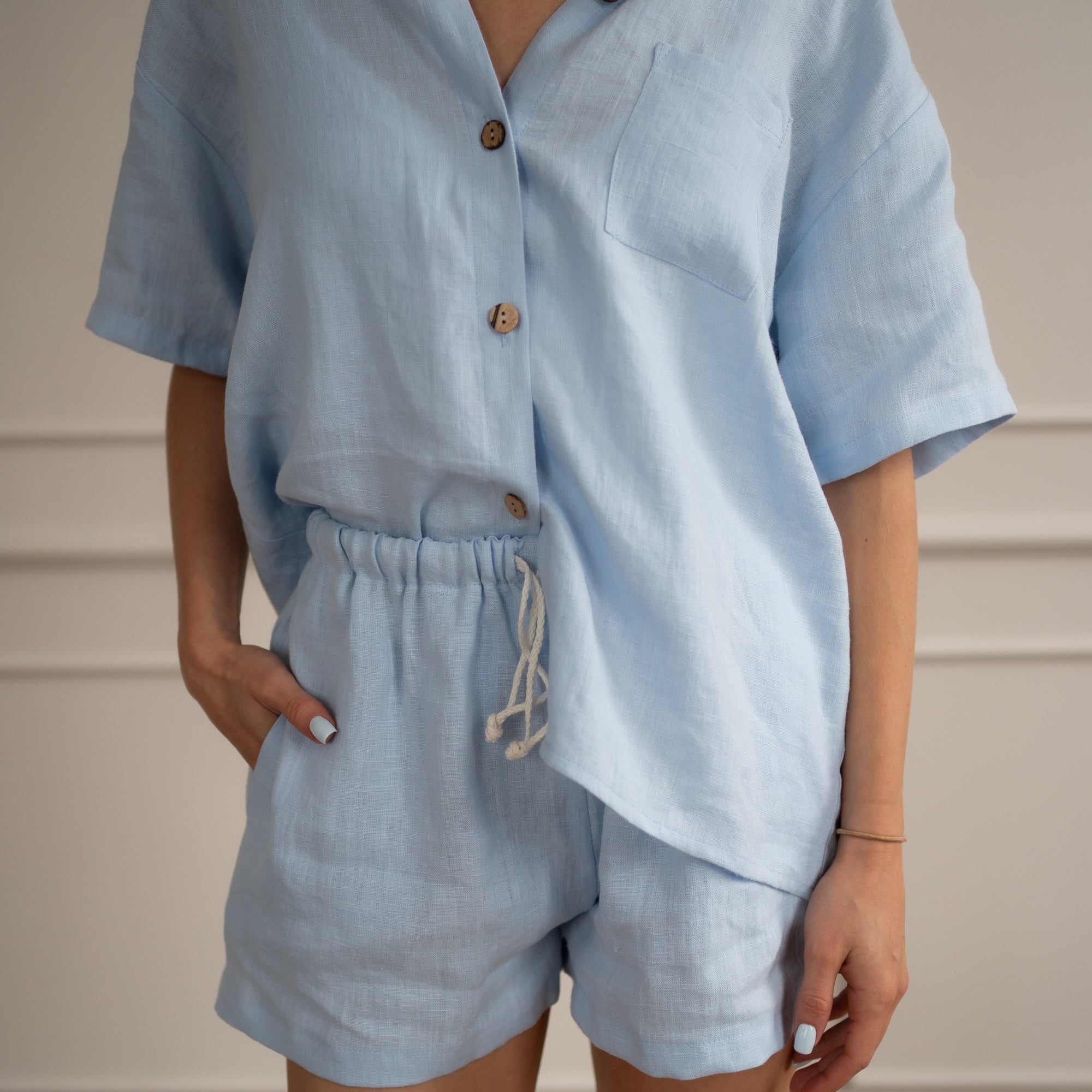 Linen Loungewear – light blue