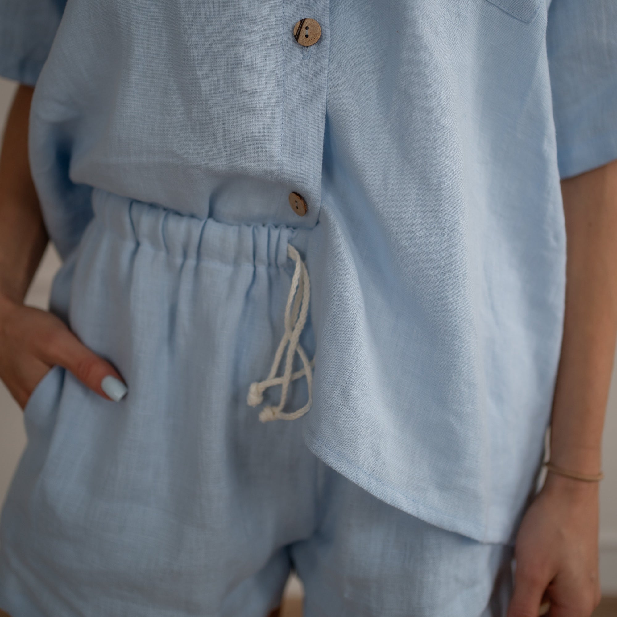 Linen Loungewear – light blue