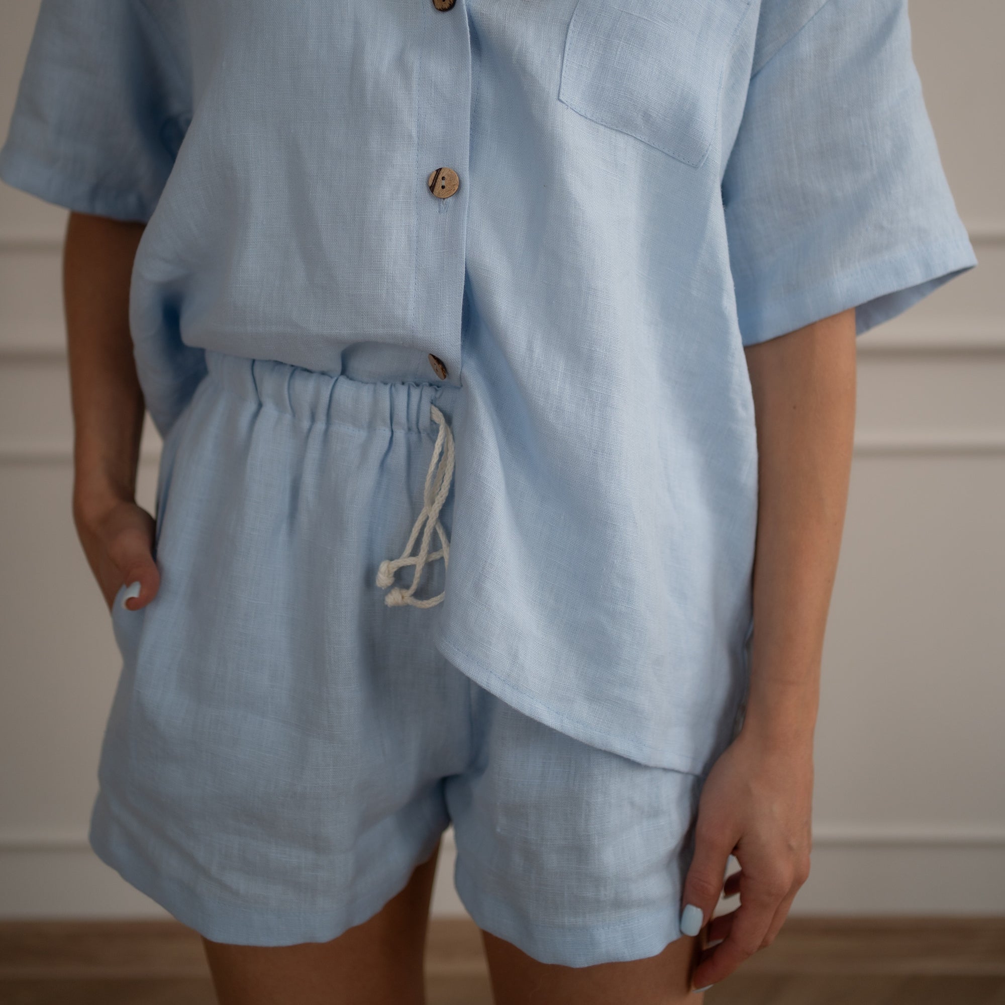 Linen Loungewear – light blue
