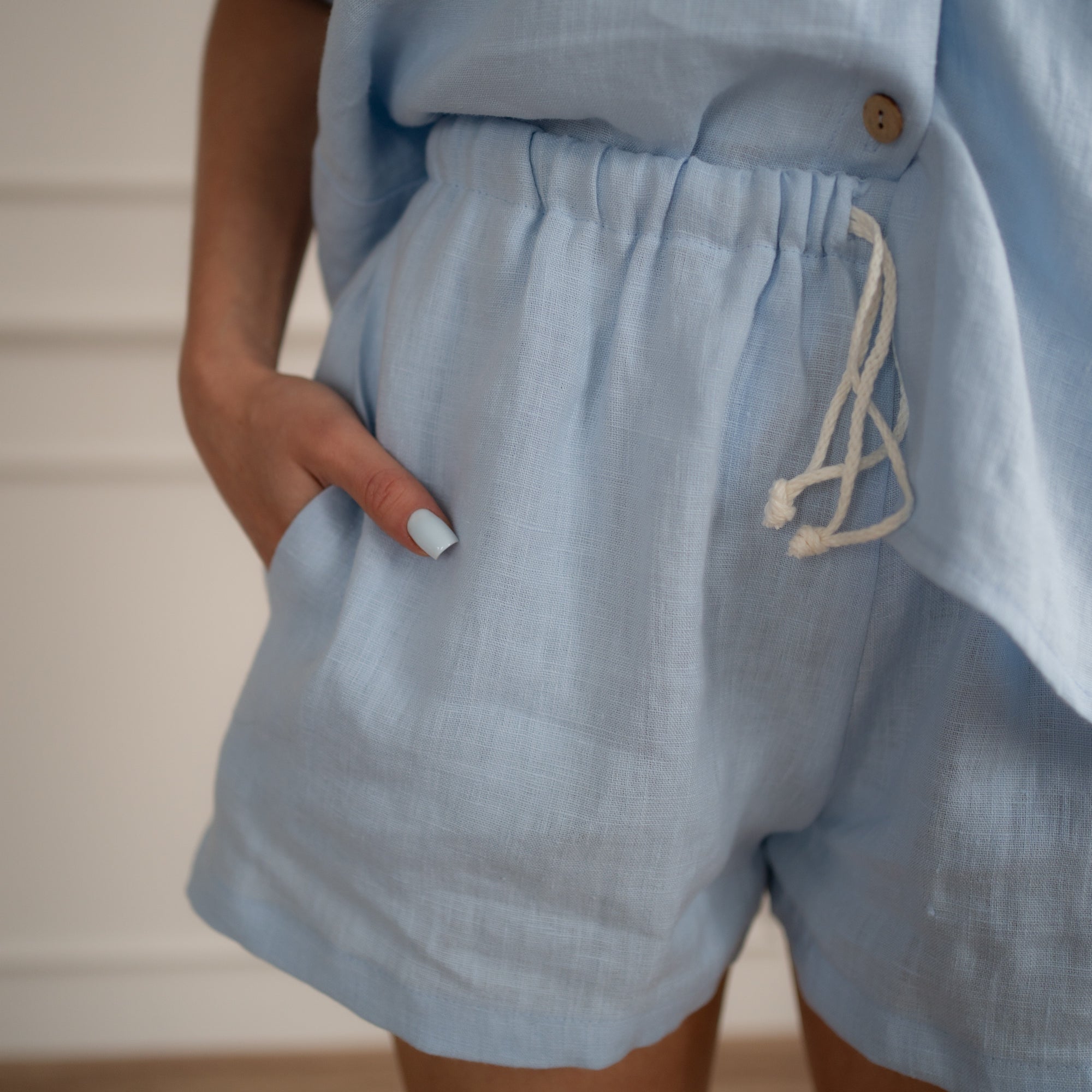 Linen Loungewear – light blue
