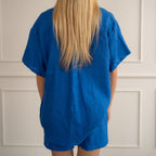 Linen Loungewear – bright blue