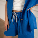 Linen Loungewear – bright blue