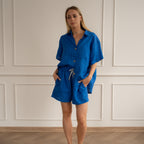 Linen Loungewear – bright blue