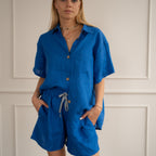 Linen Loungewear – bright blue