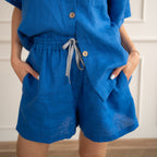 Linen Loungewear – bright blue