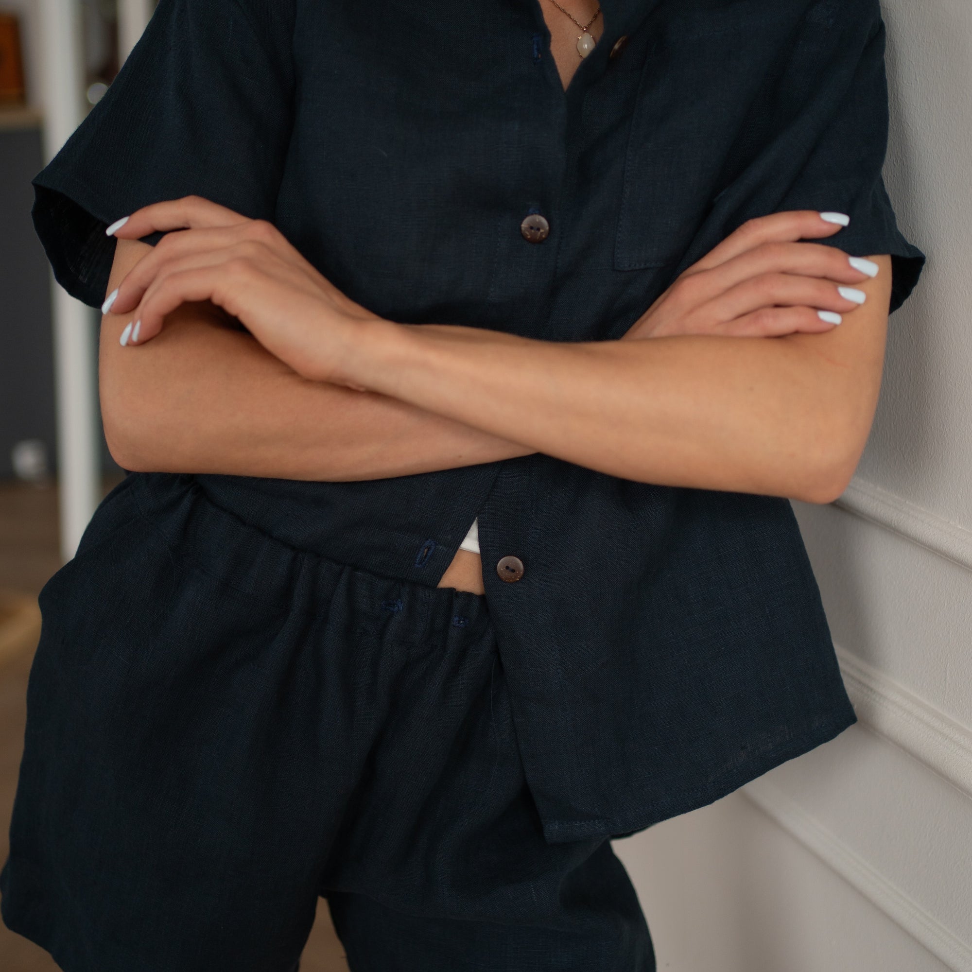 Linen Loungewear – navy
