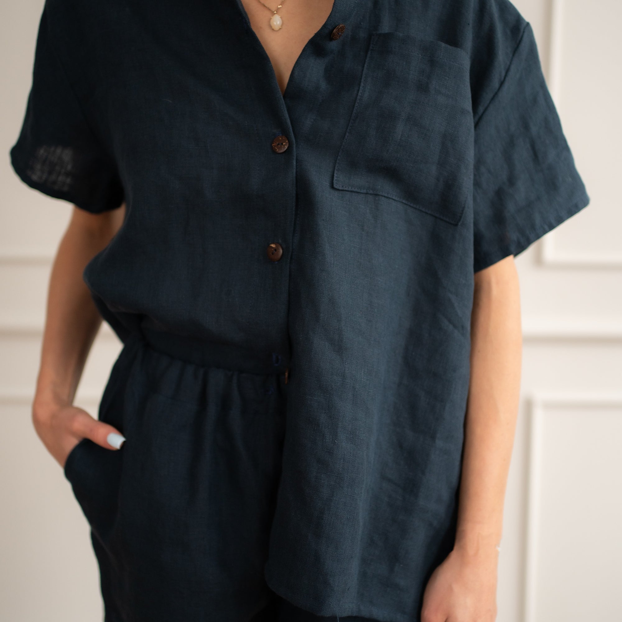 Linen Loungewear – navy