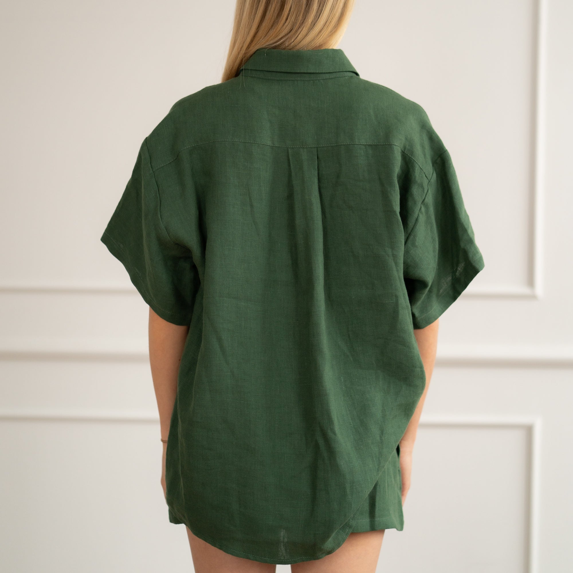 Linen Loungewear – forest green
