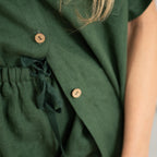 Linen Loungewear – forest green