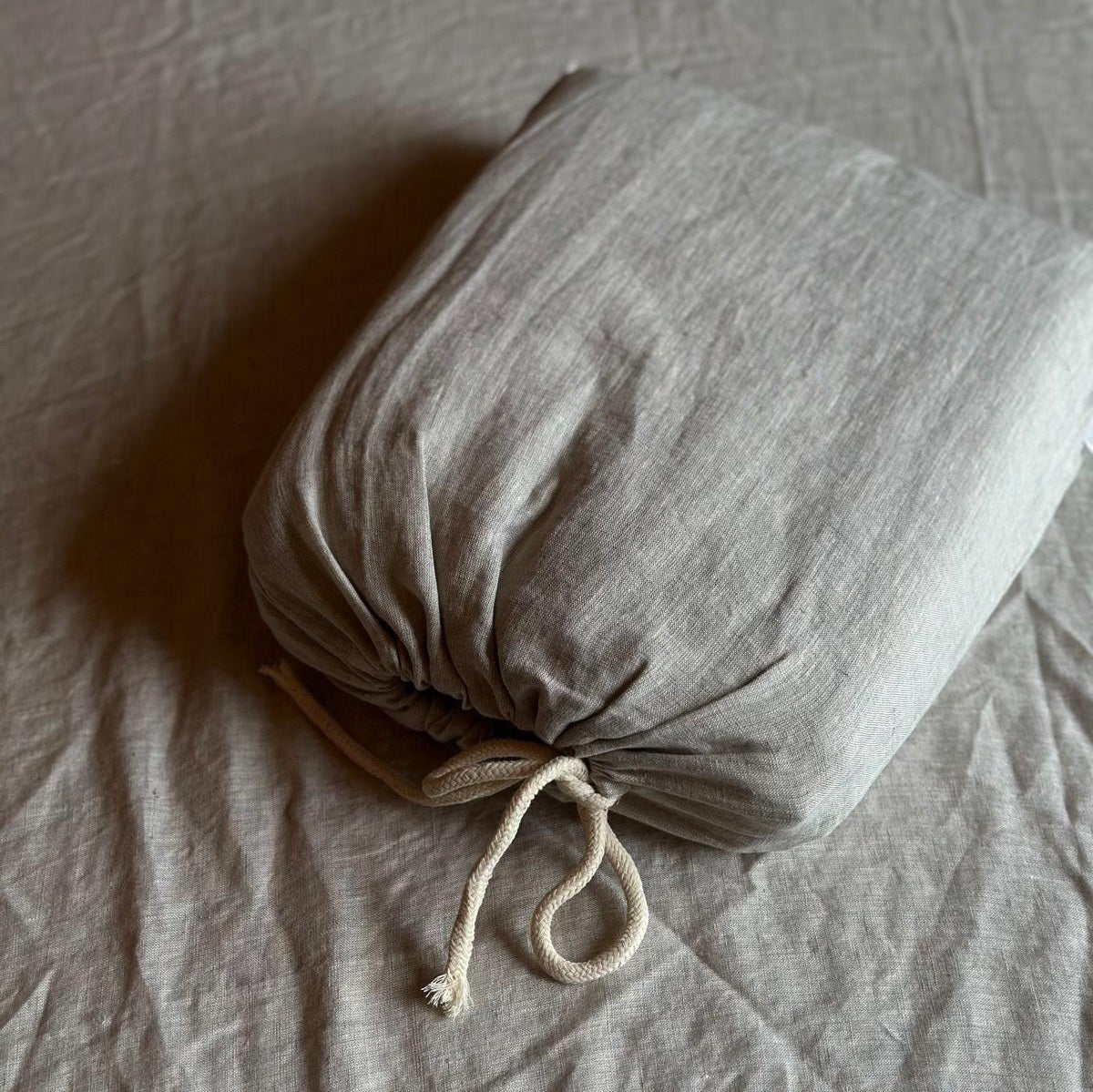 Natural Linen Fitted Sheet - natural