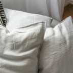 Natural linen bedding set - light gray
