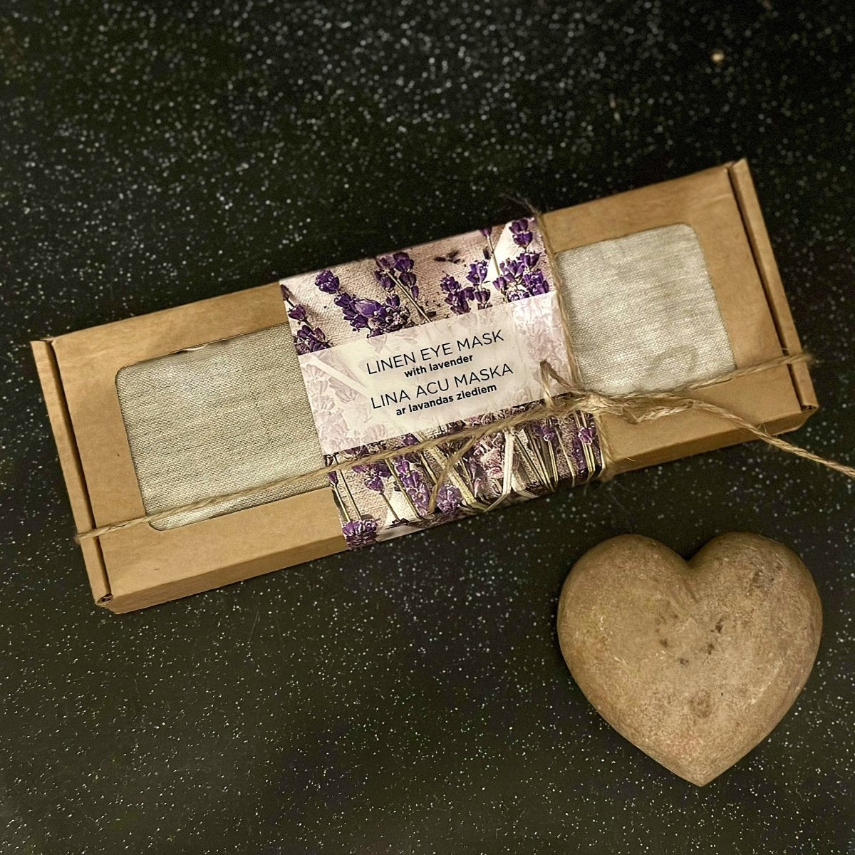 Linen eye mask with lavender & essential oils - Harmonia Linens