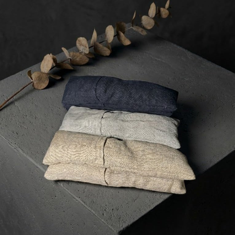 Linen eye mask with lavender & essential oils - Harmonia Linens