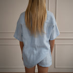 Linen Loungewear – light blue - Harmonia Linens
