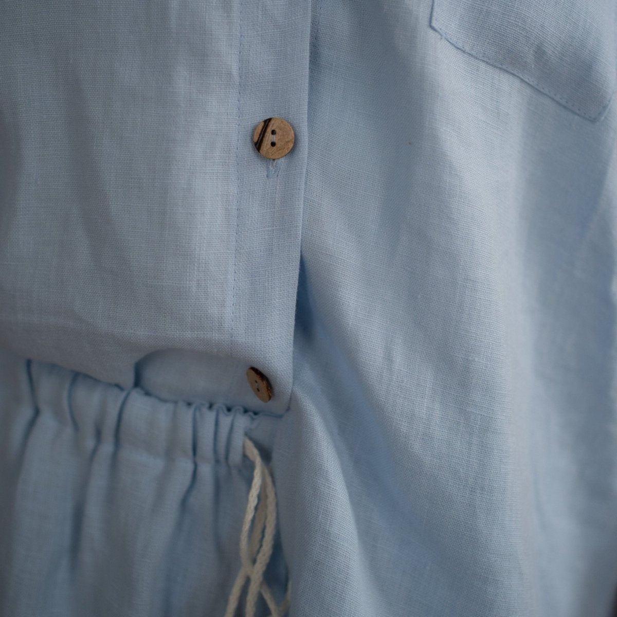 Linen Loungewear – light blue - Harmonia Linens
