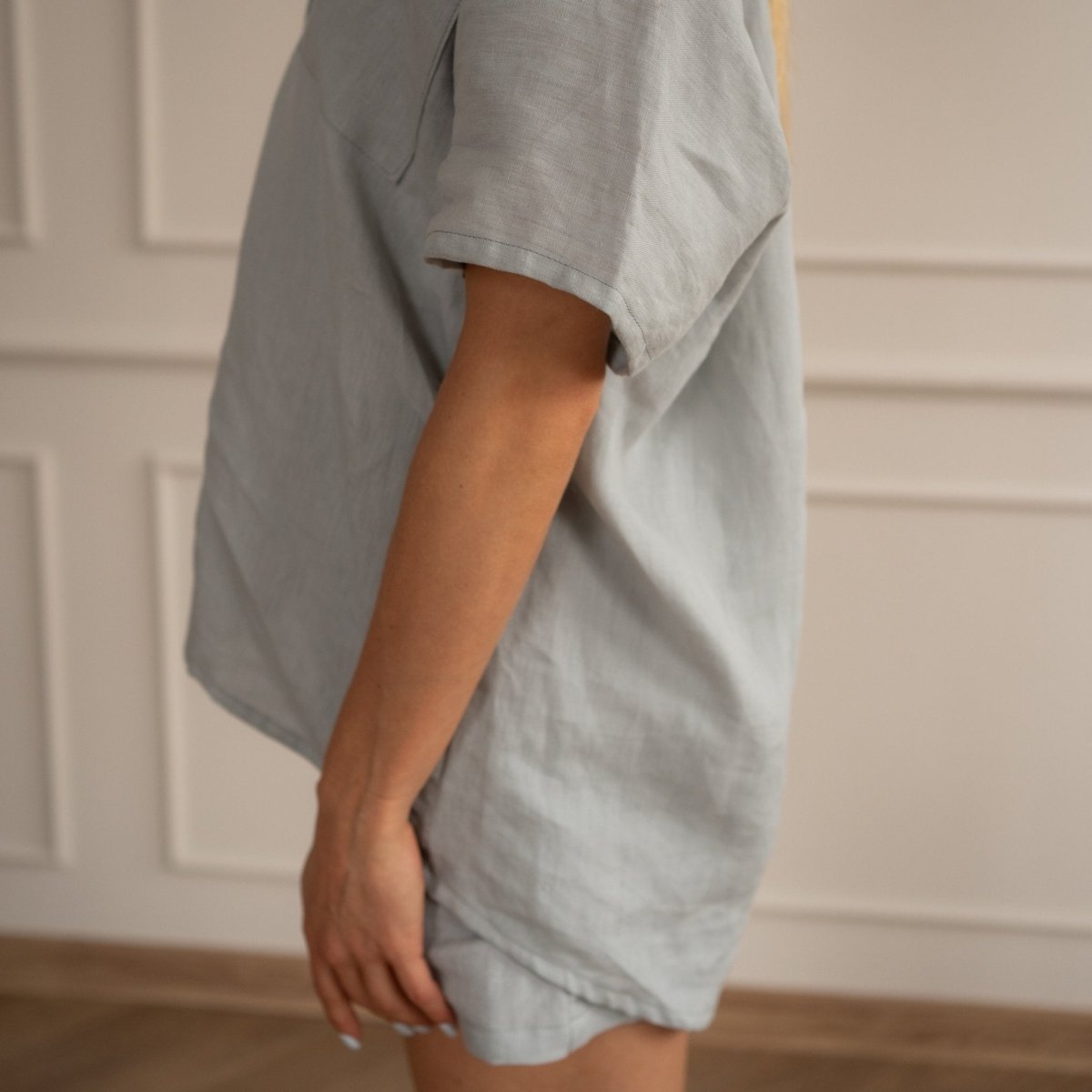 Linen Loungewear – light gray - Harmonia Linens