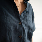 Linen Loungewear – navy - Harmonia Linens