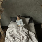 Long Sleeve Linen Shirt - Light Gray - Harmonia Linens