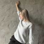 Long Sleeve Linen Shirt - Light Gray - Harmonia Linens