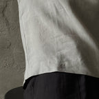 Long Sleeve Linen Shirt - Light Gray - Harmonia Linens