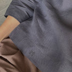 Long Sleeve Linen Shirt - Midnight Blue - Harmonia Linens