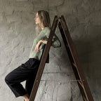 Long Sleeve Linen Shirt - Moss Green - Harmonia Linens