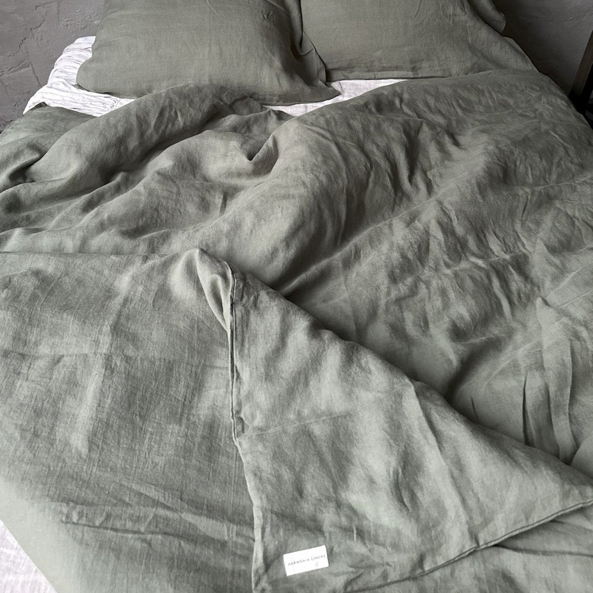 Moss green Scandinavian sleep set - Harmonia Linens