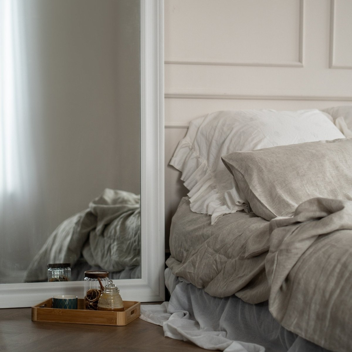 Natural linen bedding set - natural - Harmonia Linens