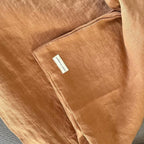 Natural linen duvet cover - Terrakota - Harmonia Linens