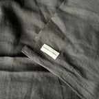 Natural linen duvet - dark gray - Harmonia Linens