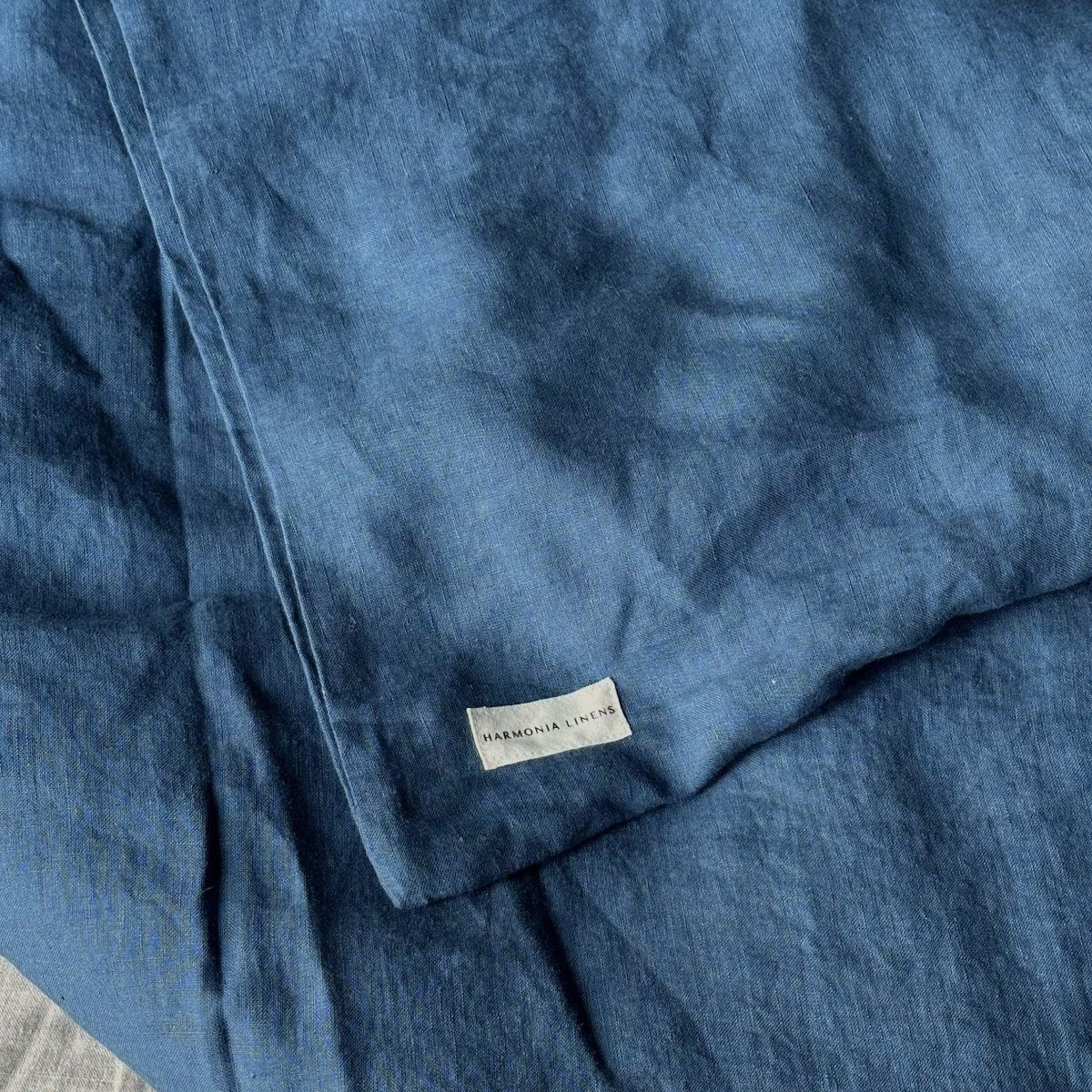 Natural linen duvet - Ocean Blue - Harmonia Linens